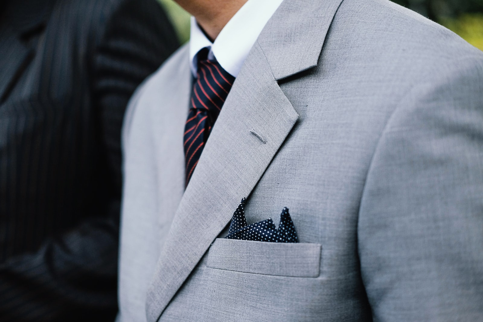 handkerchief in the suit pocket