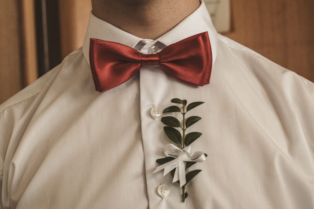 Man Wearing Red Bowtie