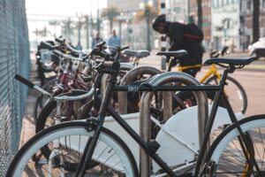 black and white bicycle at daytime