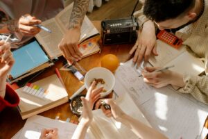 students during group study